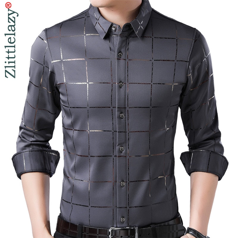 2020 Brand Casual Spring Luxury Plaid ...